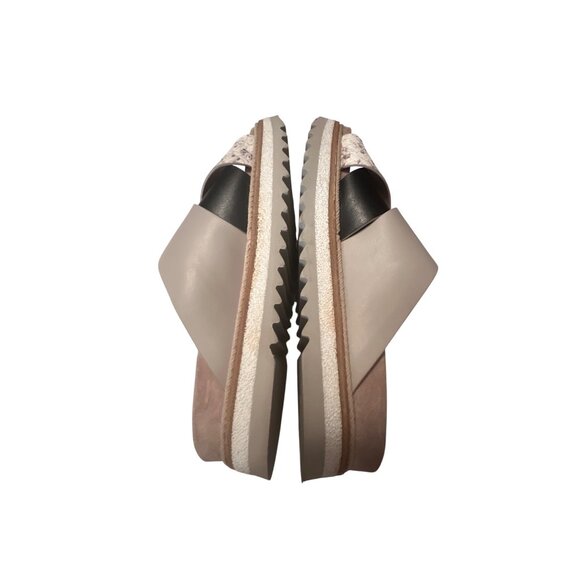 Laura Bellariva Womens Snake Print Cross-Strap Platform Sandals Size 39 Made In - Picture 6 of 6